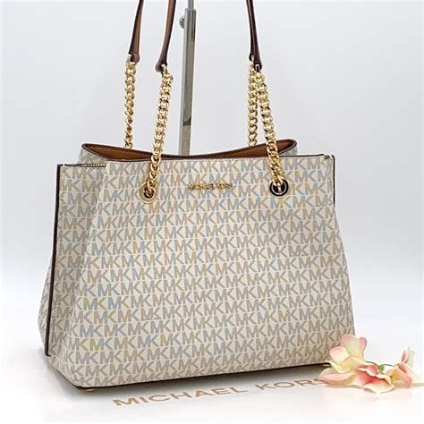 michael kors teagen lg long drop satchel|Michael Kors Teagen, Pale Ocean .